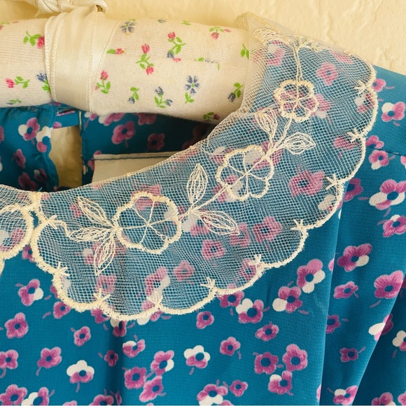 Vintage 80’s Jody of California Floral Lace Secretary Dress - Picture 5 of 10